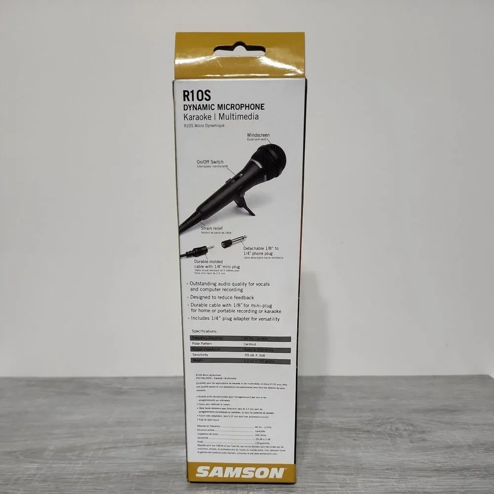 Lot of 2 - Versatility KARAOKE Multimedia Dynamic Microphone SAMSON‎ R10S NEW